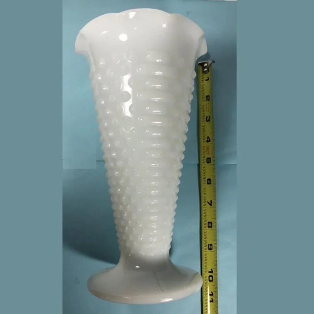 Hobnail Milk Glass Vase